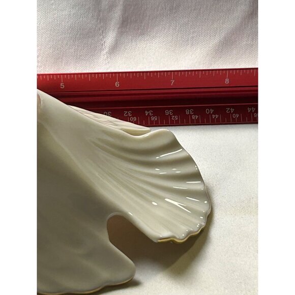 Lenox Shell-Shaped Porcelain Dish With Gold Trim Collectable Elegant Display - Picture 4 of 7